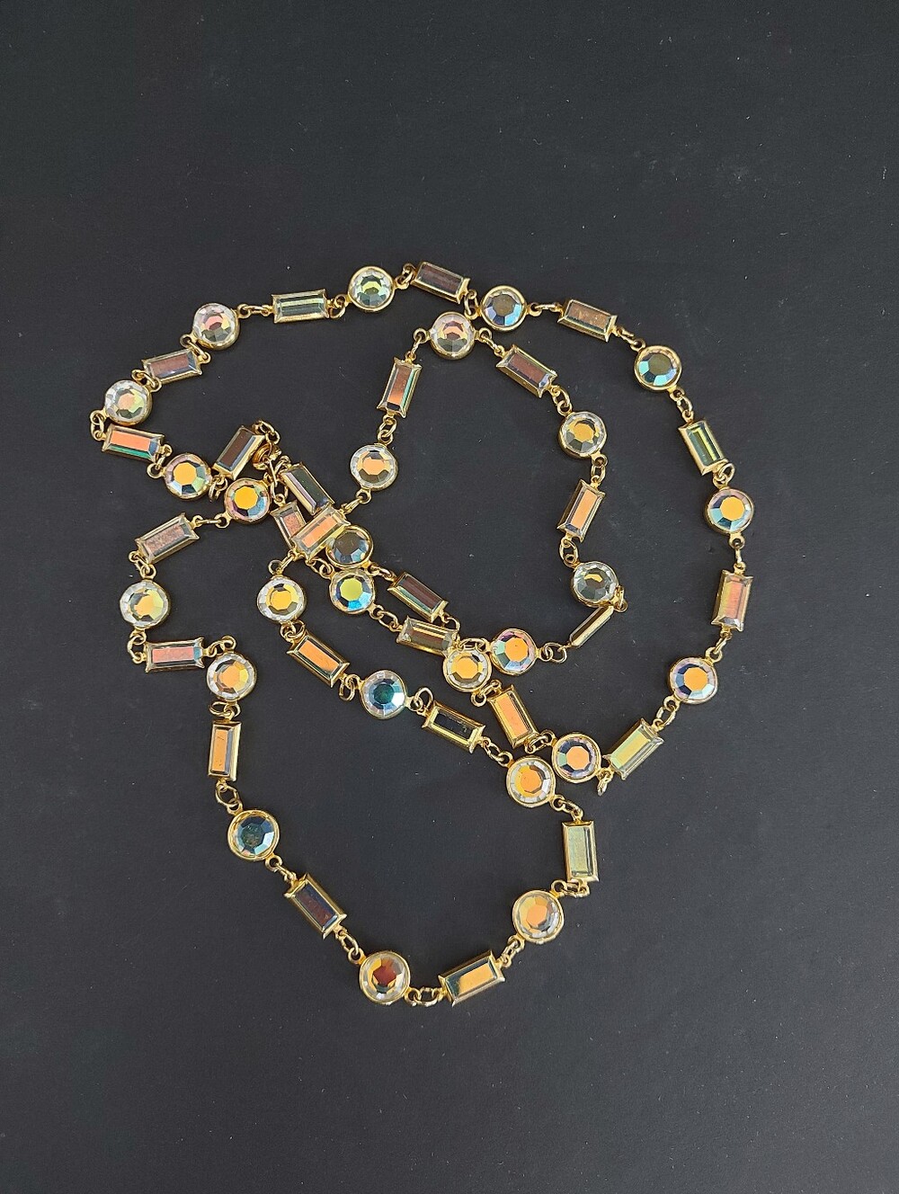 Bezel Set Austrian Crystal Necklace